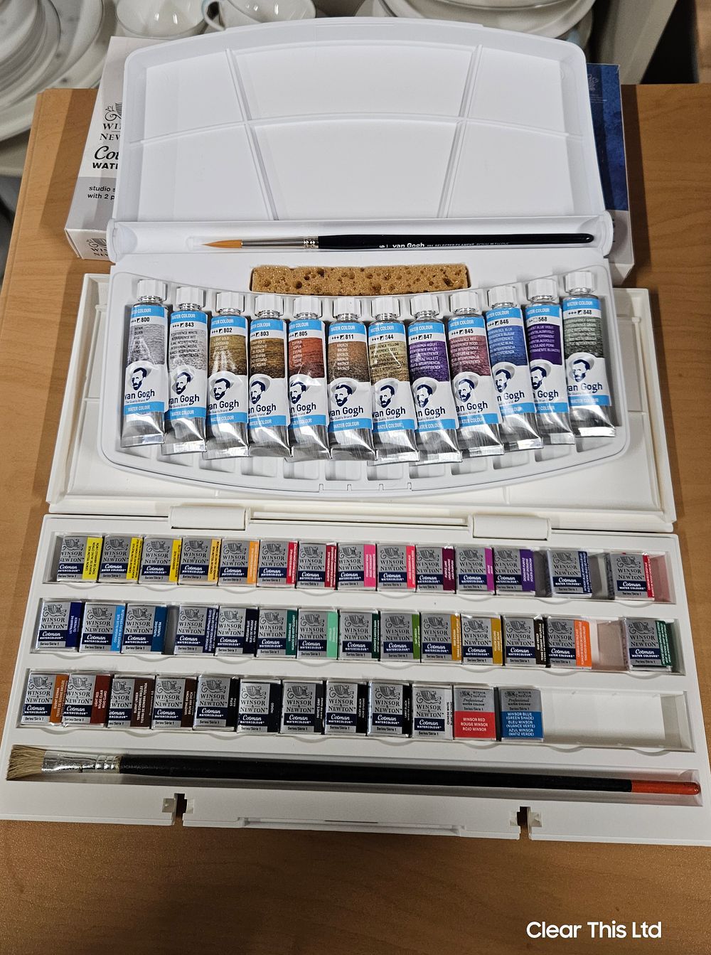 Lot 281: New unused Set of Van Gogh Water Colours and a part set of Windsor and Newton Water Colours