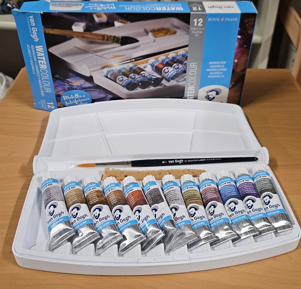 Lot 267: New unused Set of 12 Van Gogh Water Colours.