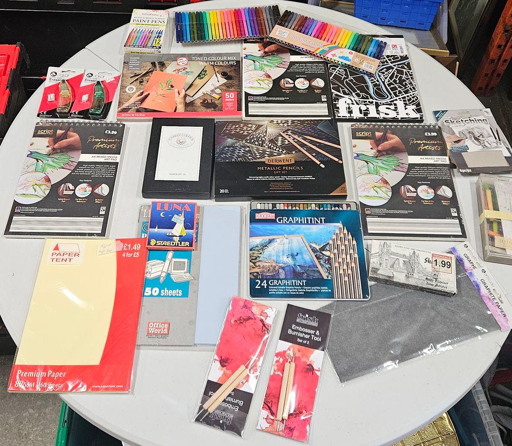 Lot 292: Large Mixed Job Lot Of Art Supplies.