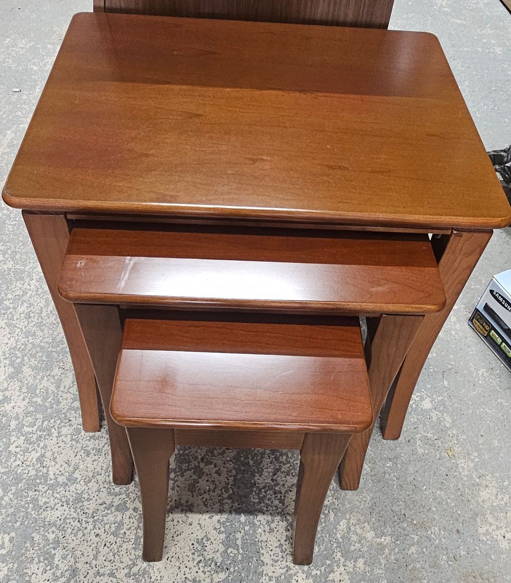 Lot 314: Heavy nest of 3 Tables.