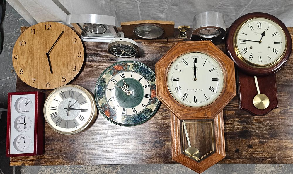 Lot 231: Eleven Clocks.