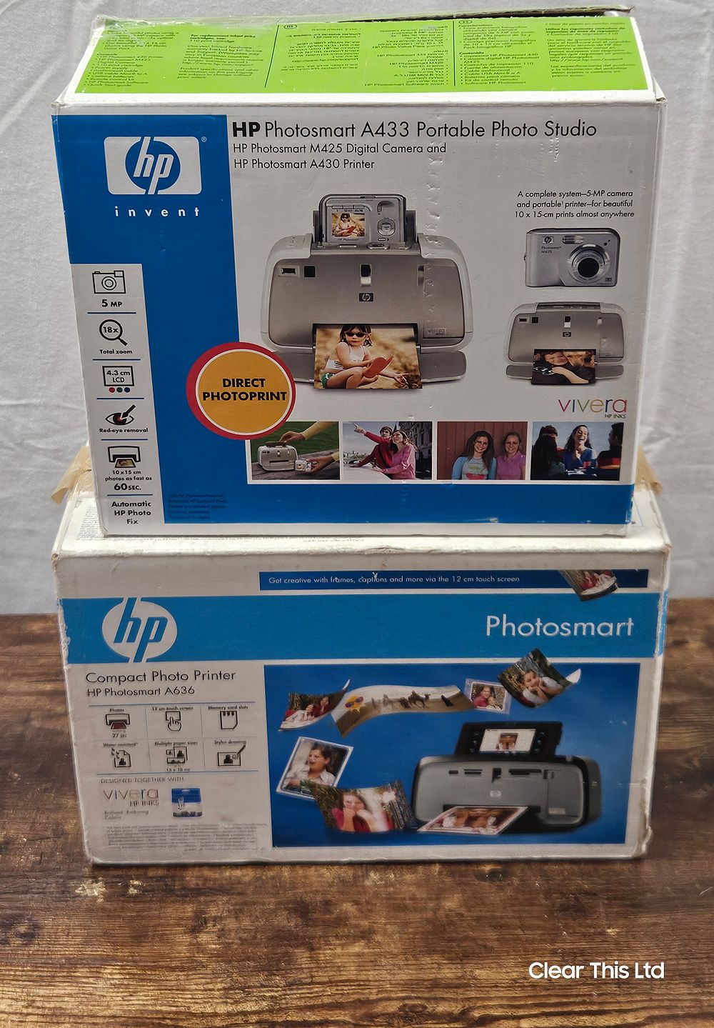 Lot 54: Two Boxed Untested HP Photosnart Printers
