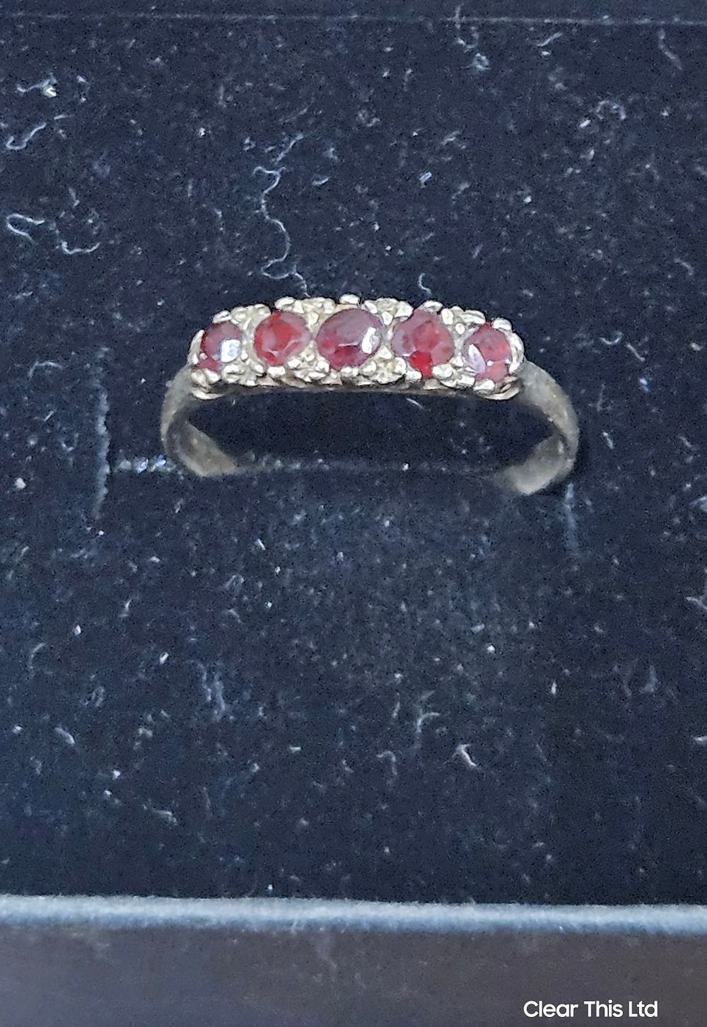 Lot 234: Sterling Silver Ring With Rubies