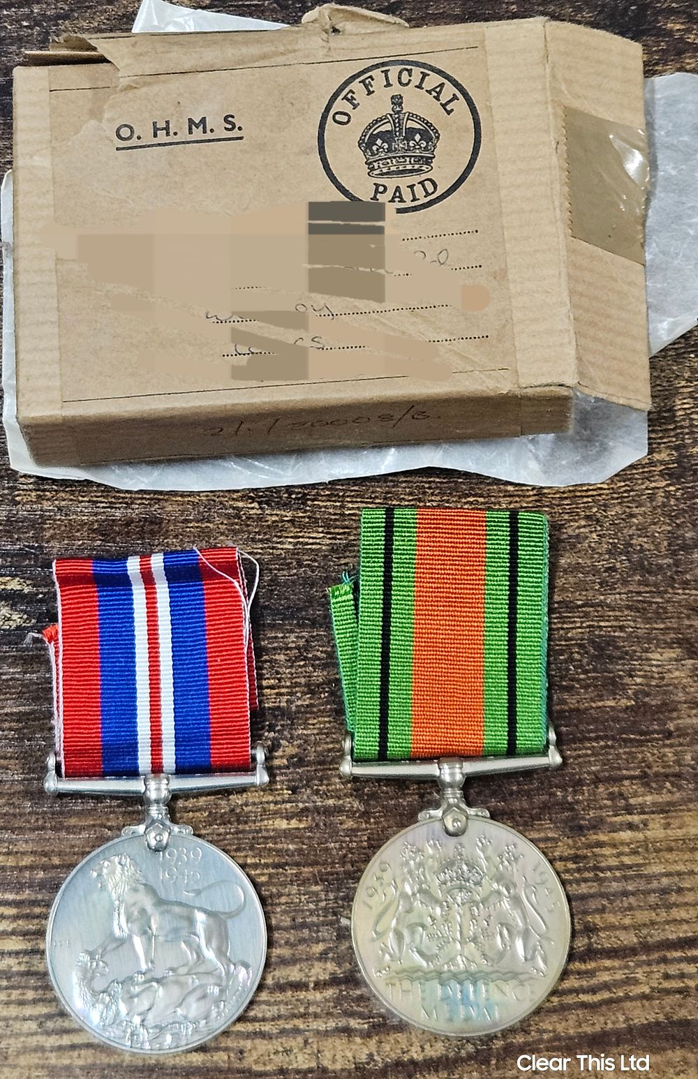 Lot 236: Two Medals With Ribbons
