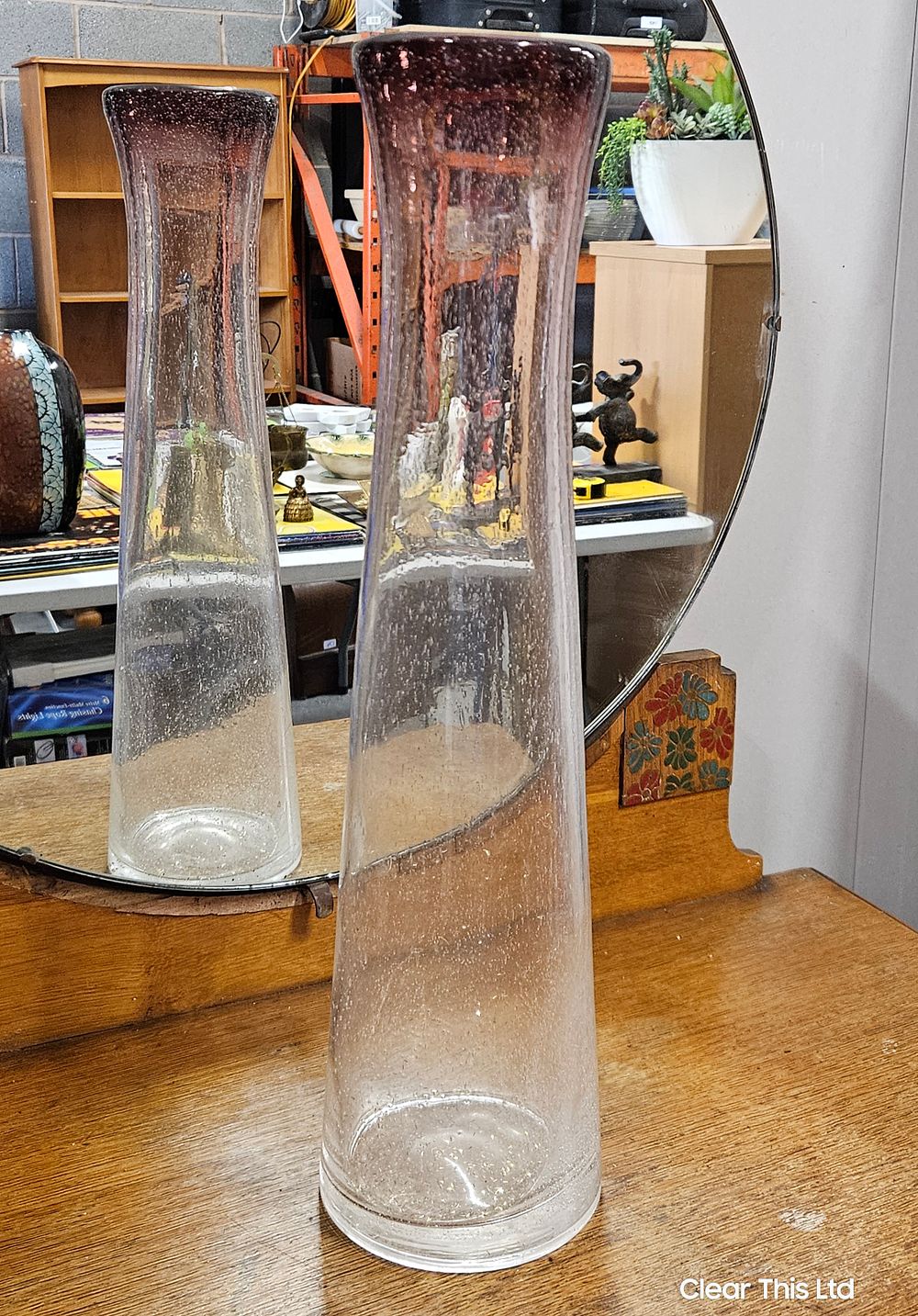 Lot 21: Twenty Inch Tall Handblown Vase