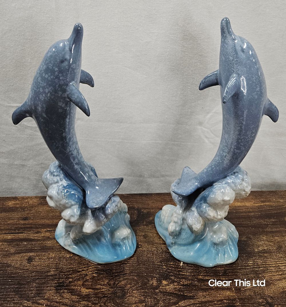 Lot 56: Pair of Gleneagles Studio Dolphins.