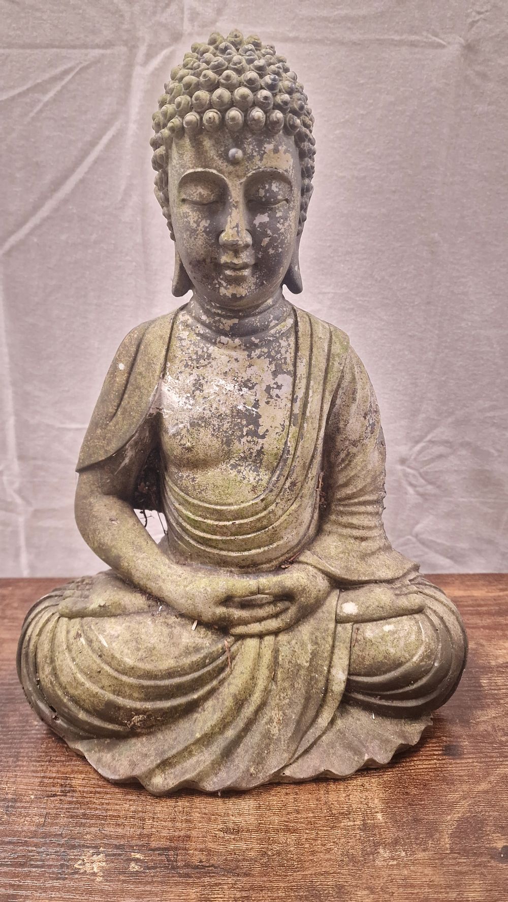 Lot 253: Weathered Resin Buddah Garden Orniment 40cm Tall