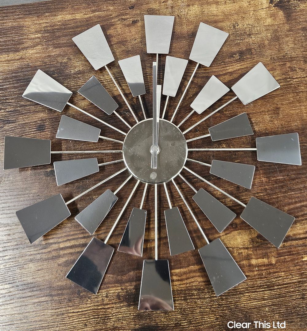 Lot 294: Modern Starburst Style Clock