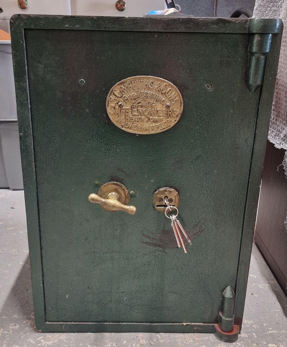 Lot 318: Griffiths & Sons Fire Resisistant Safe 24" Tall 17" Wide 16"Deep
