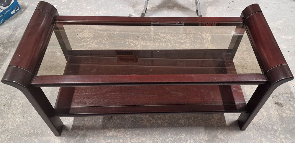Lot 232: Wood And Glass Coffee Table