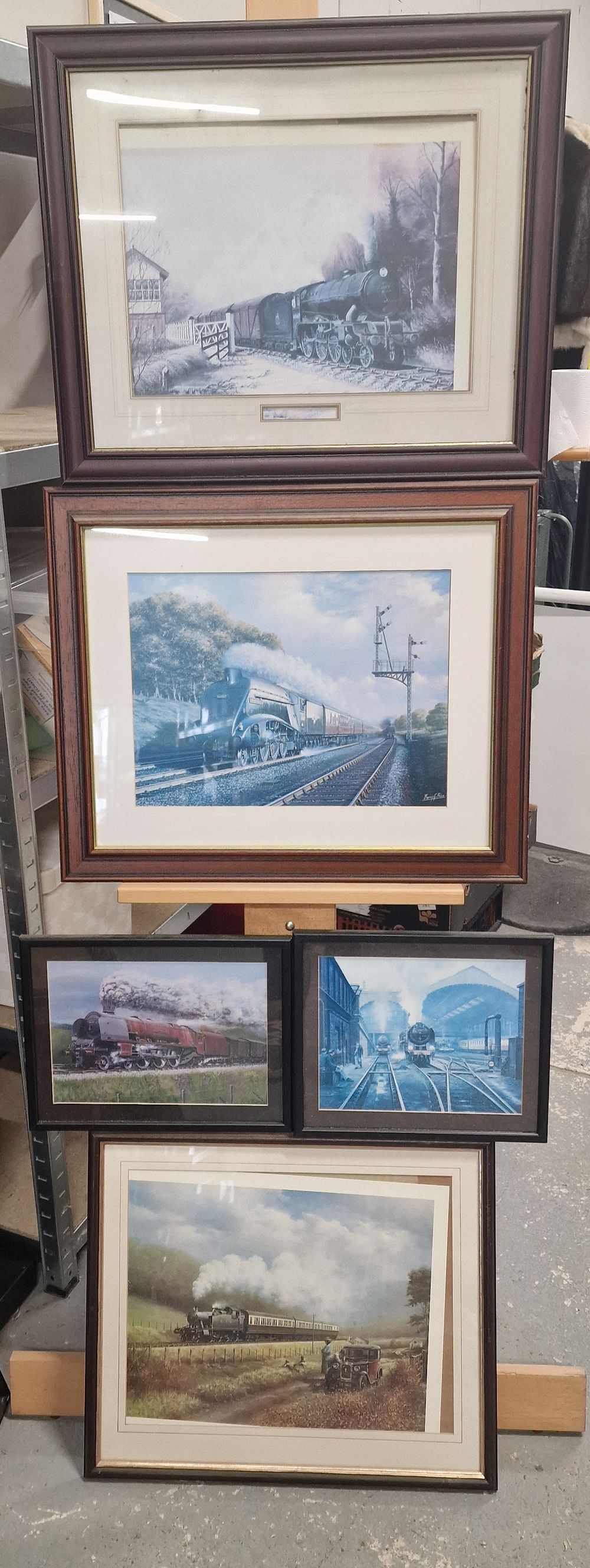 Lot 225: Selection Of Framed Train Prints