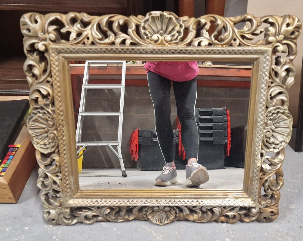Lot 224:  Heavy Ornate Mirror
