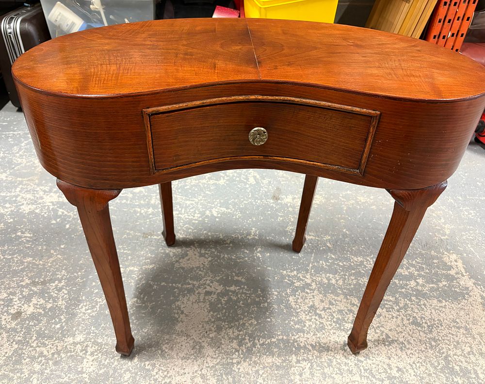 Lot 162: Pig Ugly Kidney Shaped Table with Drawer