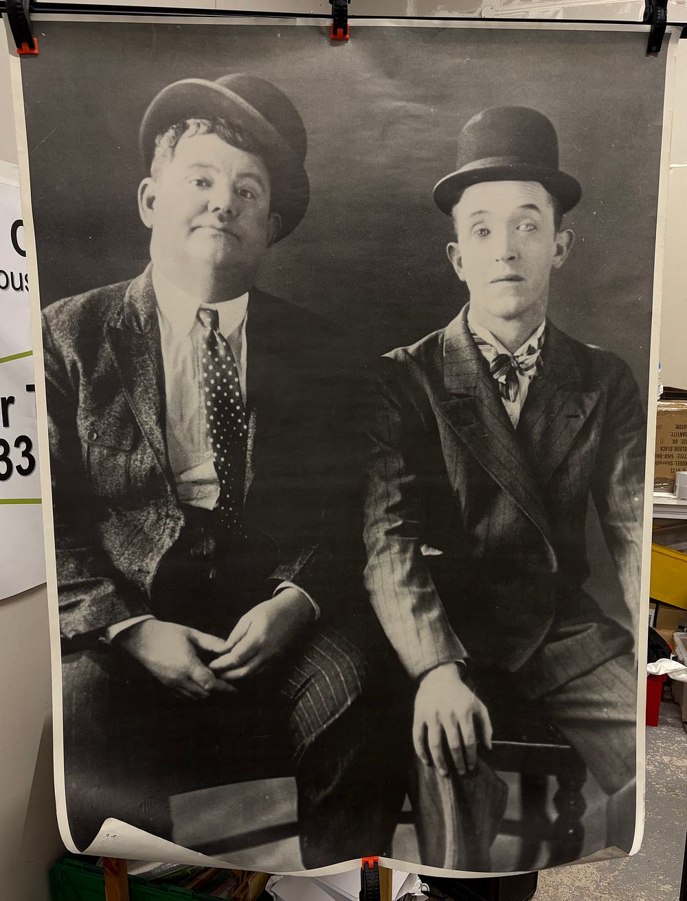 Lot 293: Very Large Laurel and Hardy Poster