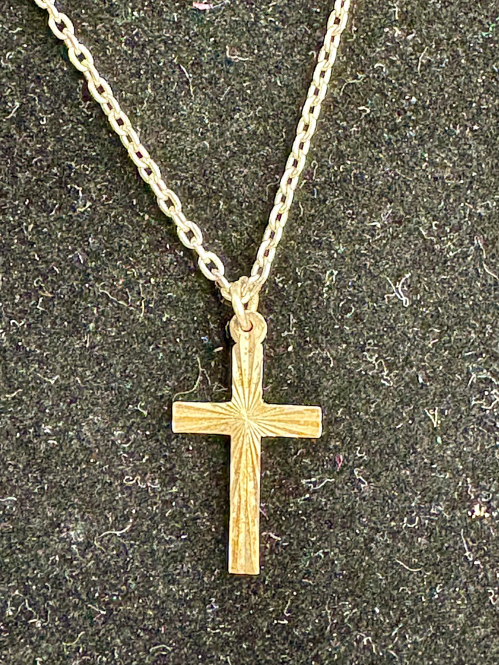 Lot 73: Small Silver Cross Pendant With Silver Chain
