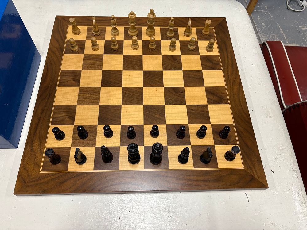 Lot 163: Large Chess Set in Wood