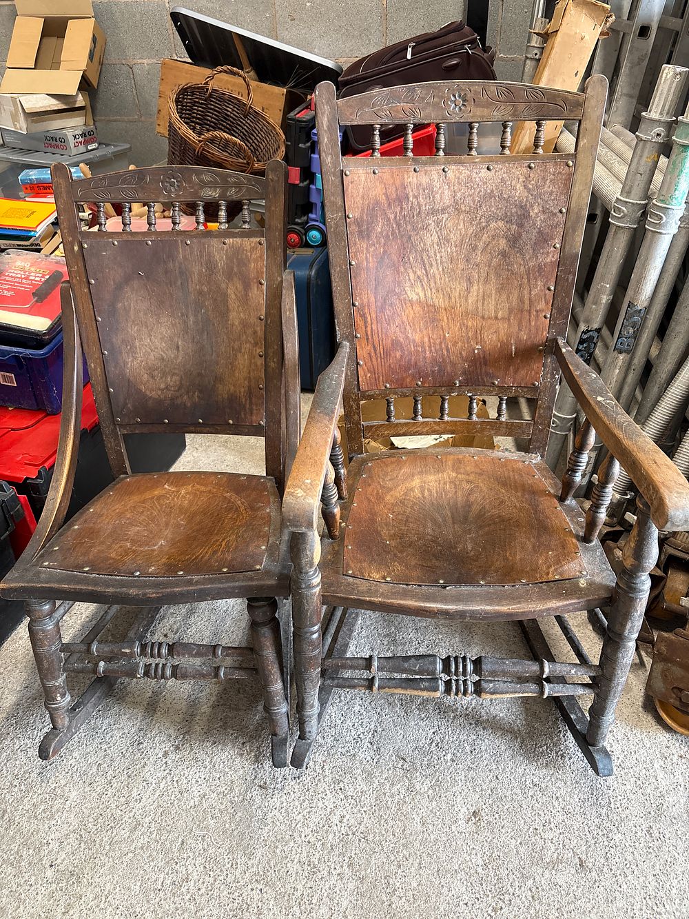Lot 156: Pair of Antique Rocking Chairs