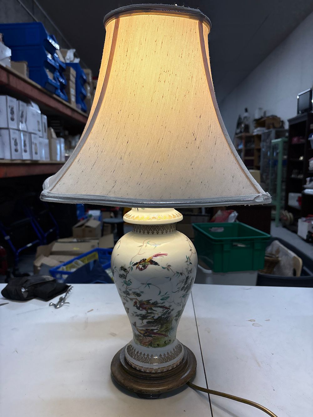 Lot 208: Limoges Table Lamp