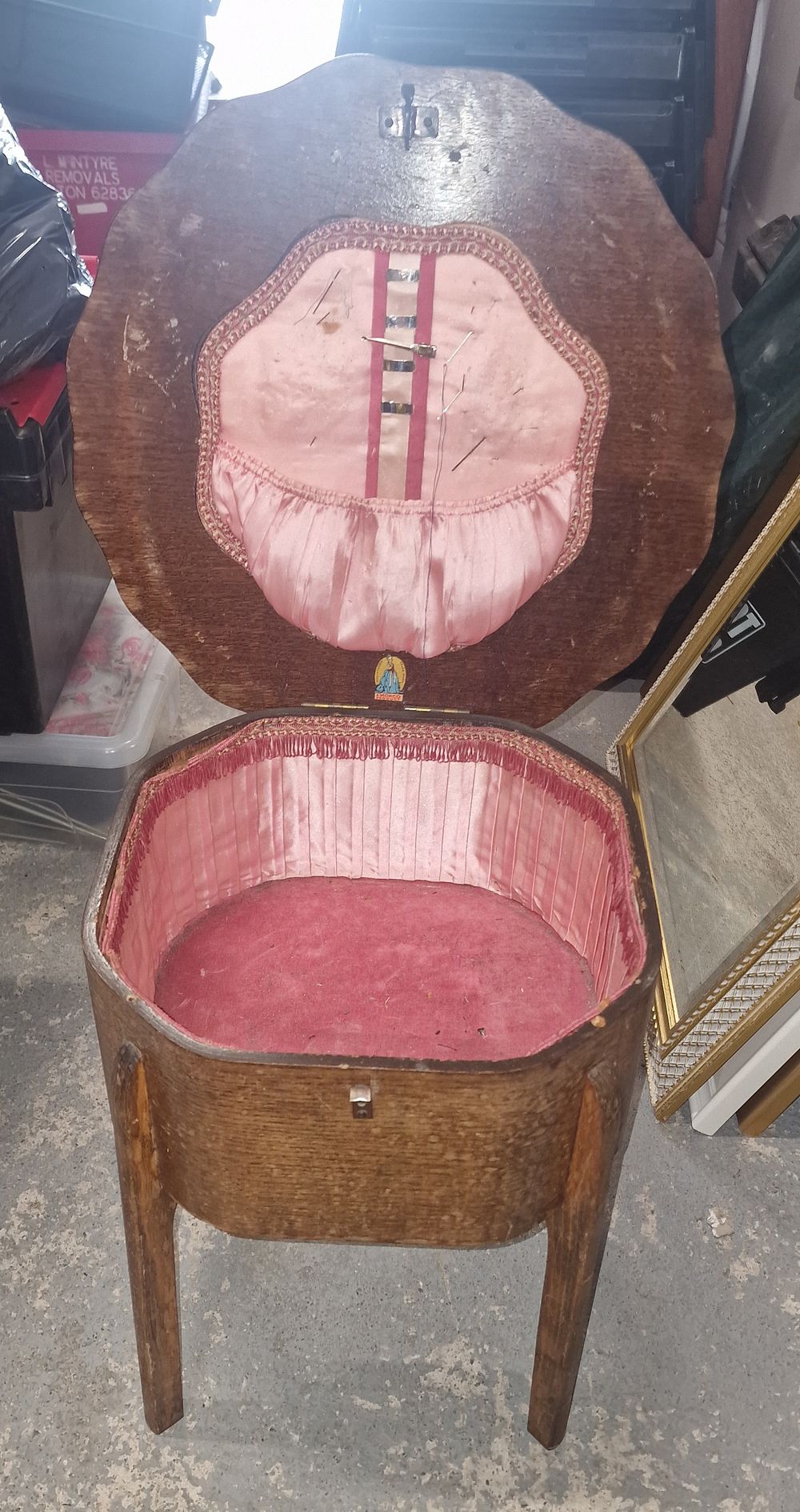 Lot 179: Vintage Sewing Box/ Table