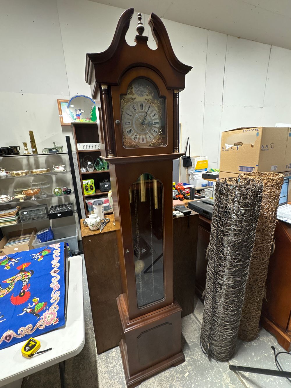 Lot 124a: Large Westminster Chime Pendulum Clock With Weights