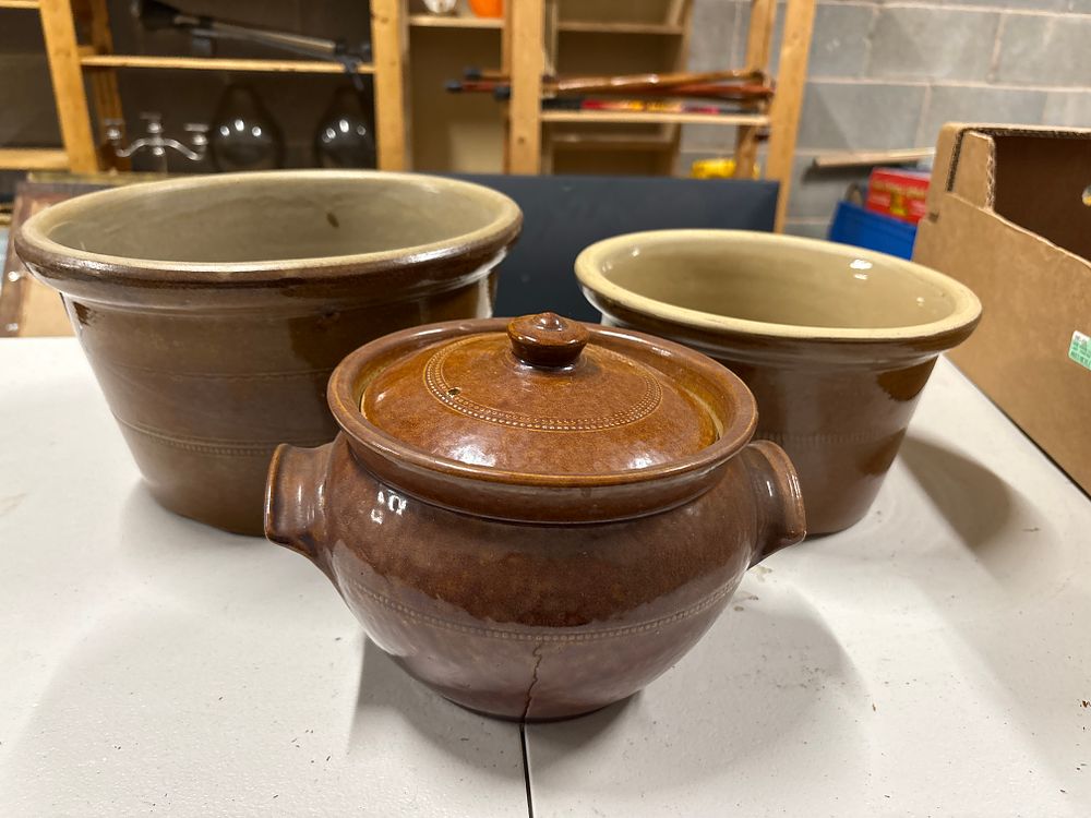 Lot 153: Three Stoneware Oven Dishes