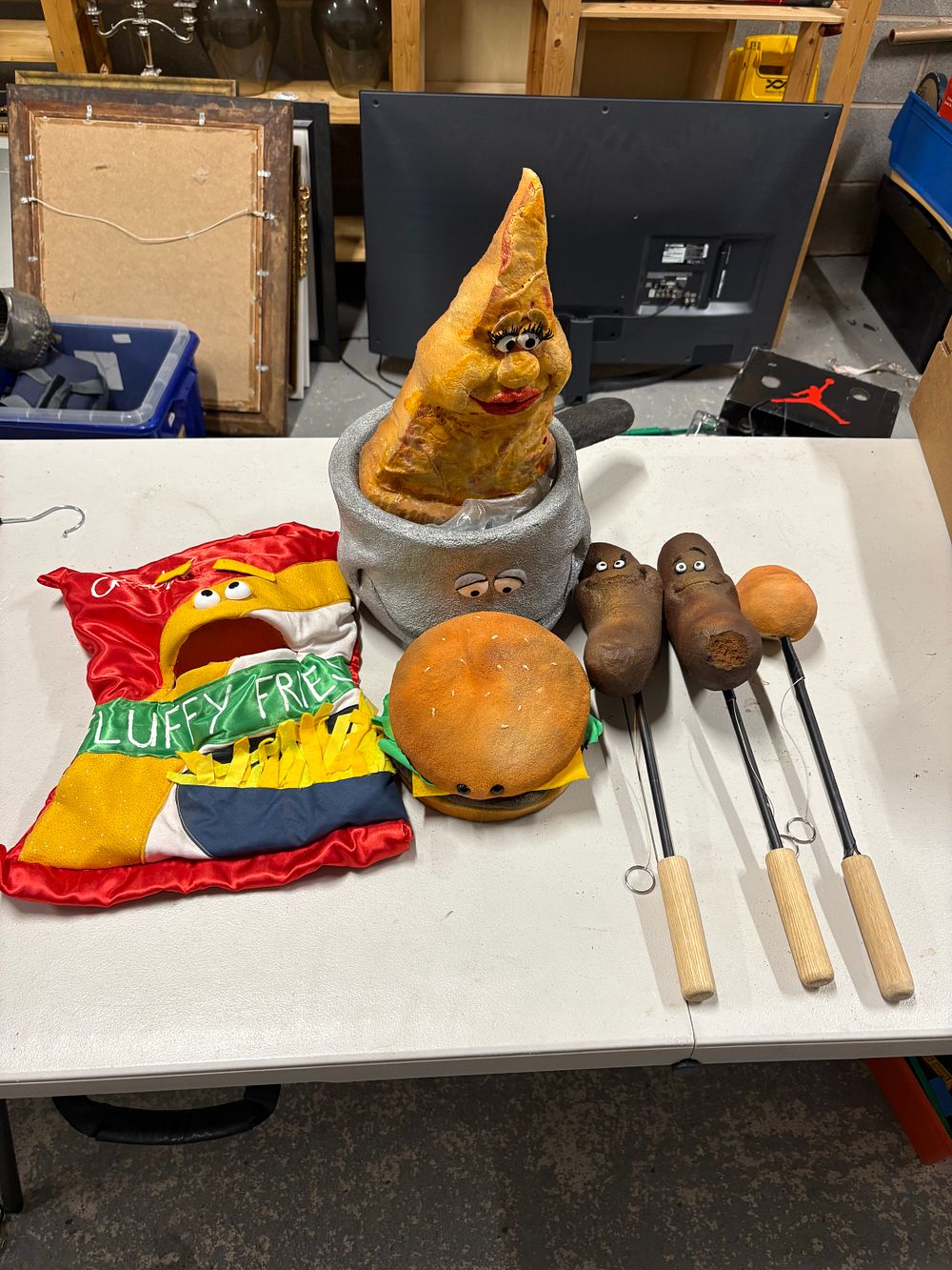 Lot 155: Seven Quirky Puppet Props