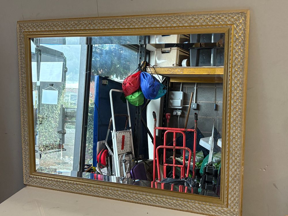 Lot 1a: Bevelled Gilt Franed Mirror