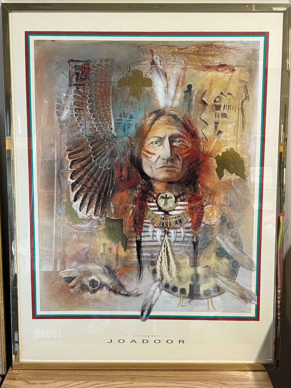 Lot 2a: Large Framed Print of Sitting Bull