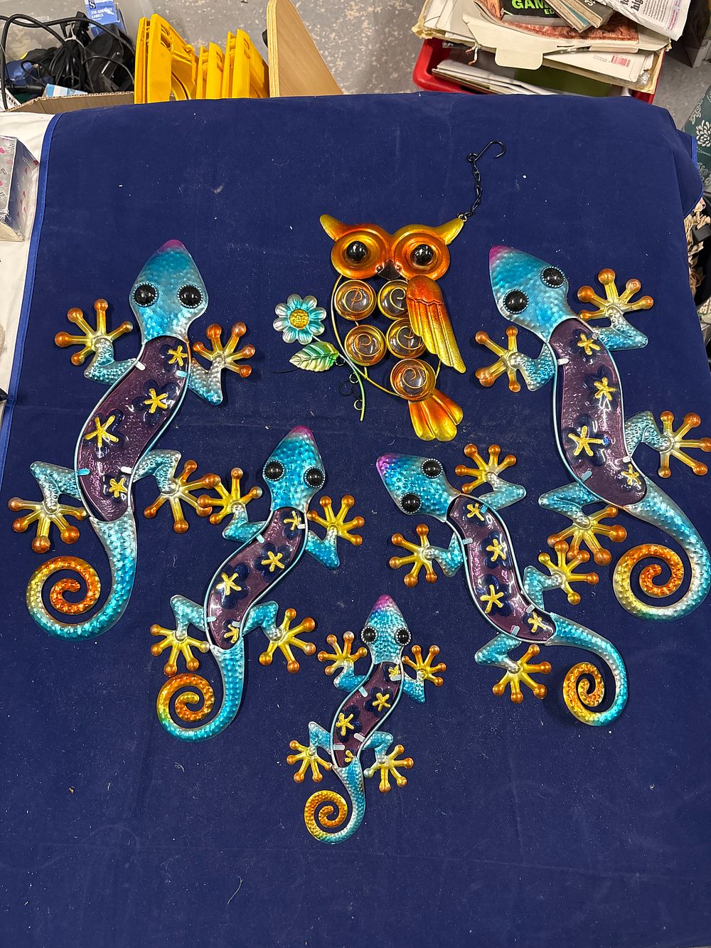 Lot 176: Colourful Metal Wall Art