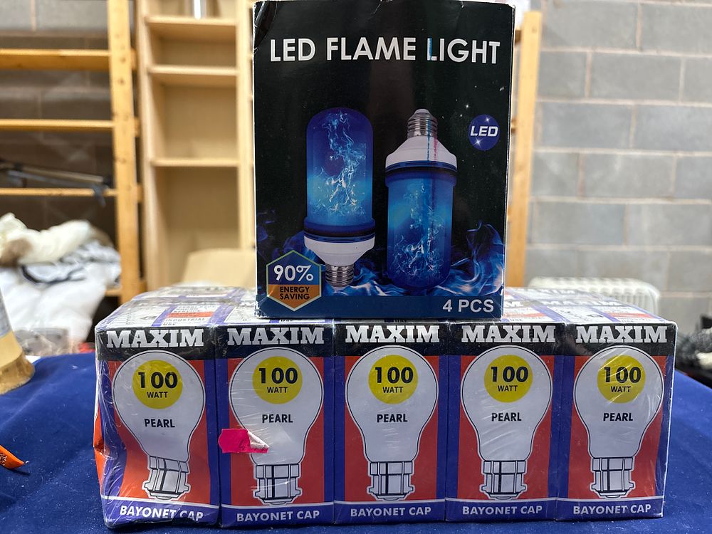 Lot 183: Light Bulbs includes LED Flame Lights