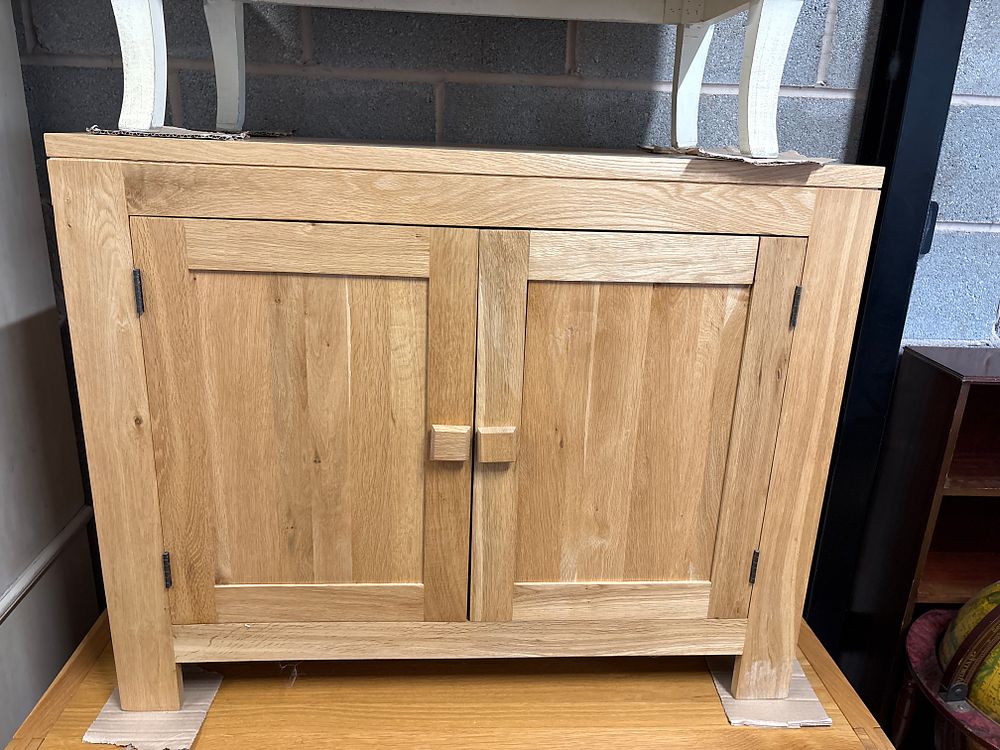 Lot 288: Solid Wood Cupboard with Shelf