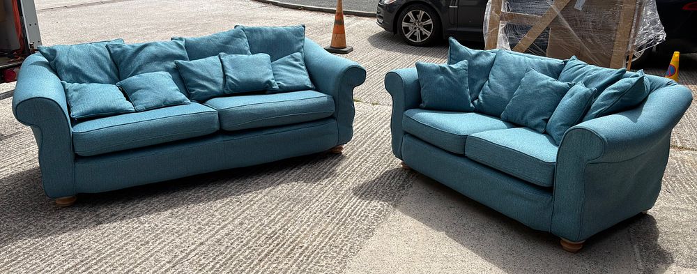 Lot 348: Two Settees, Labelled Plumbs .