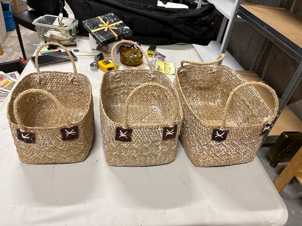 Lot 159: Set of 3 Graduated Storage Baskets.
