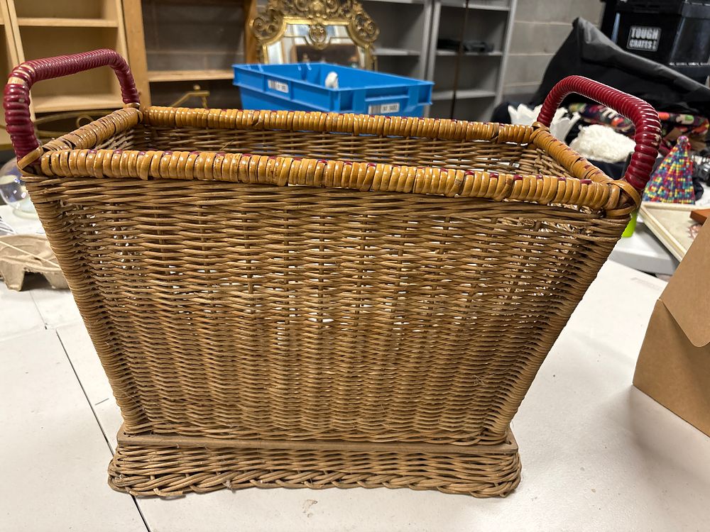 Lot 174: Vintage Wicker Magazine Basket