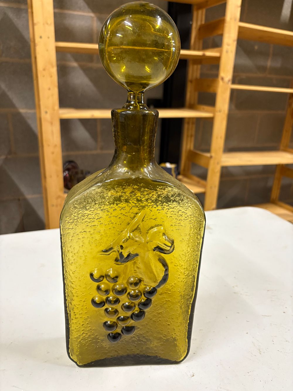 Lot 181: Vintage Empoli Glass Decanter