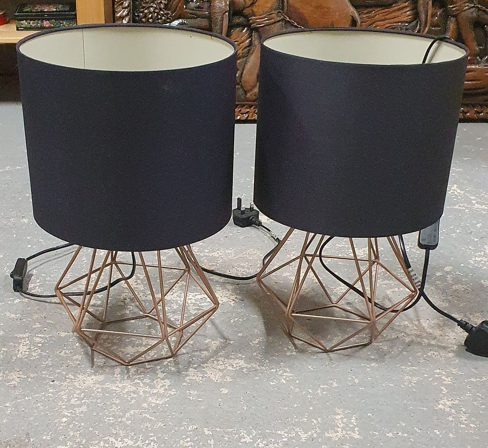 Lot 230: Pair of geometric table lamps