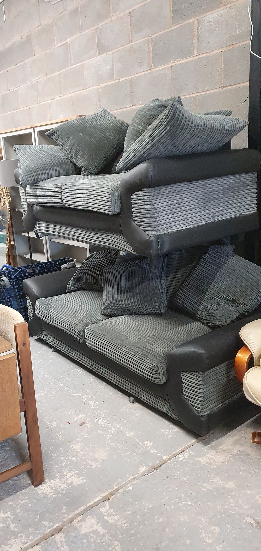 Lot 242: Three seater & two seater sofa