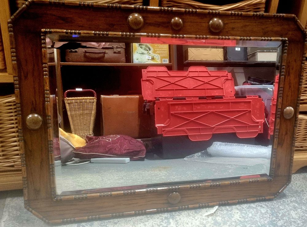 Lot 251: Wooden Framed Mirror