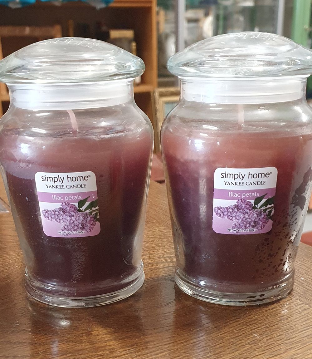 Lot 254: Two simply home yankee candles