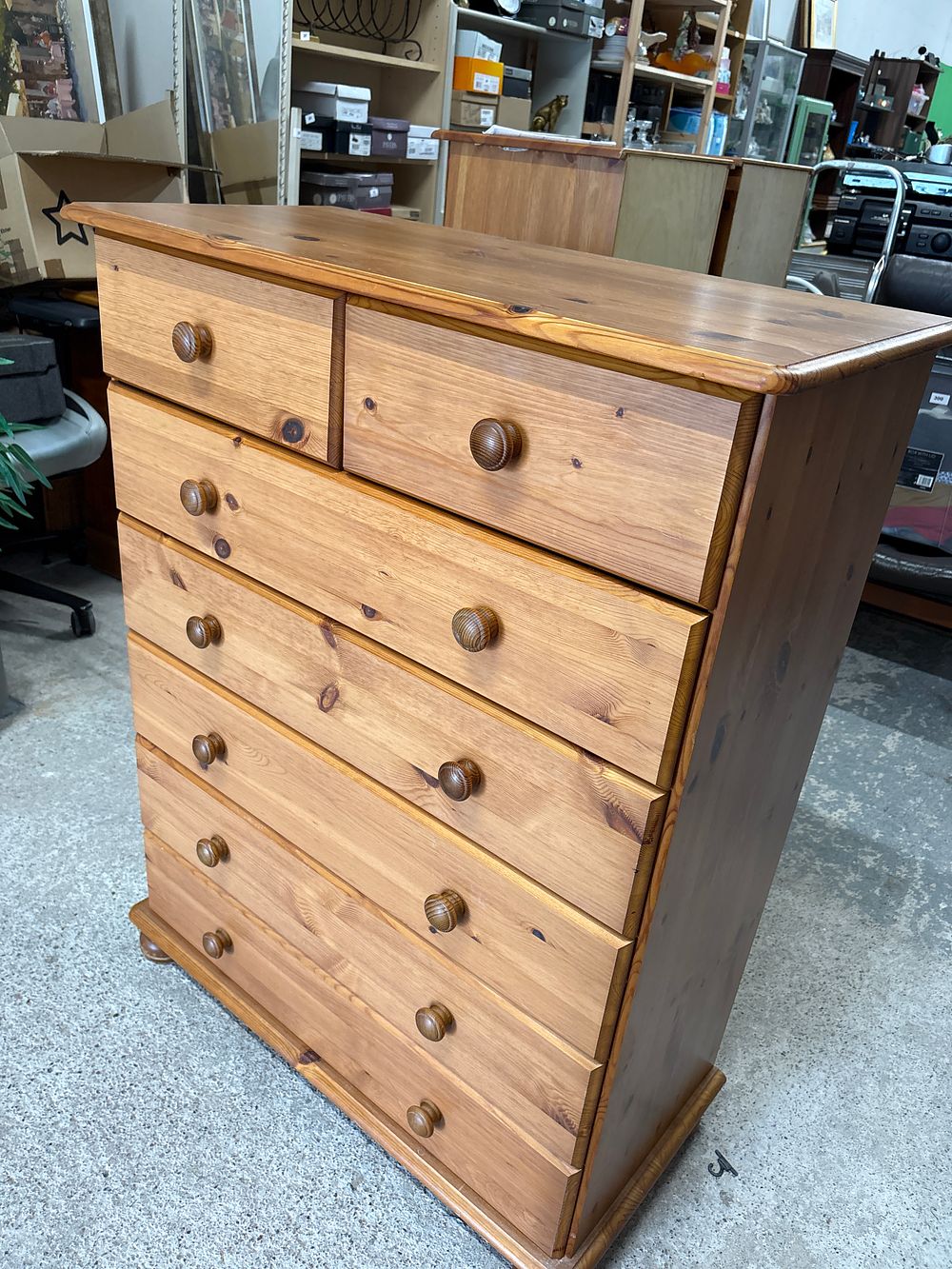 Lot 310: Tall Pine Chest of 6 Drawers
