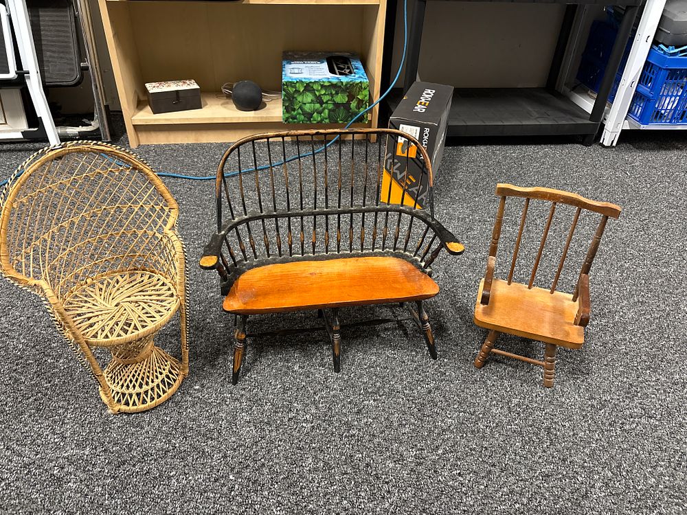 Lot 165: Three Teddy Bear / Doll Seats