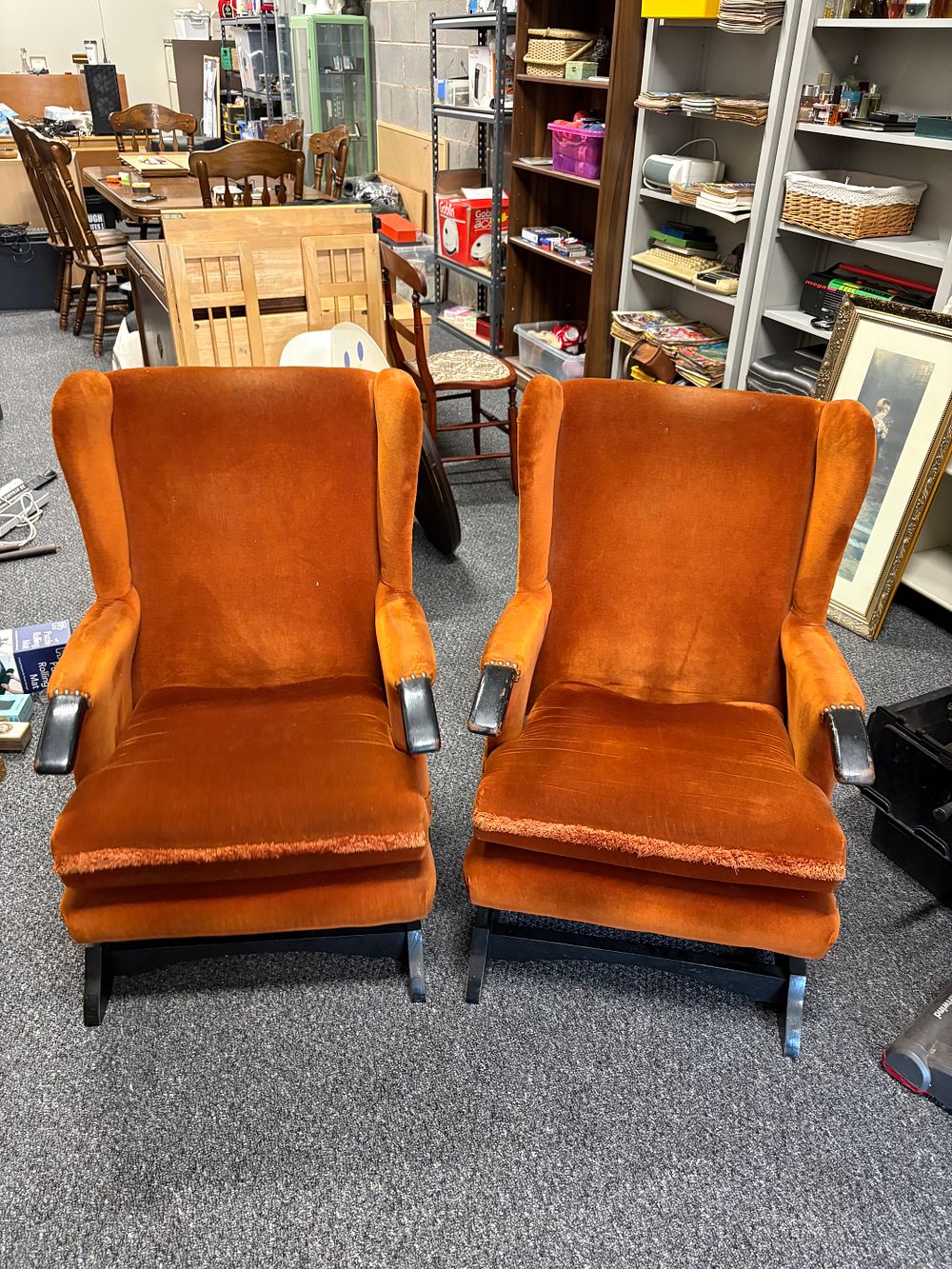 Lot 188: Pair of Vintage Rocking Chairs.