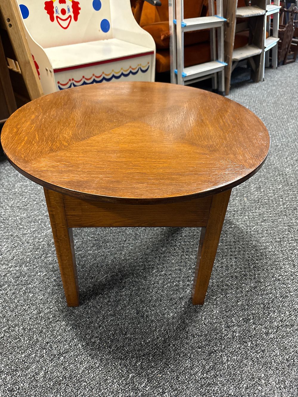 Lot 197: Round Coffee Table With Sewing Box