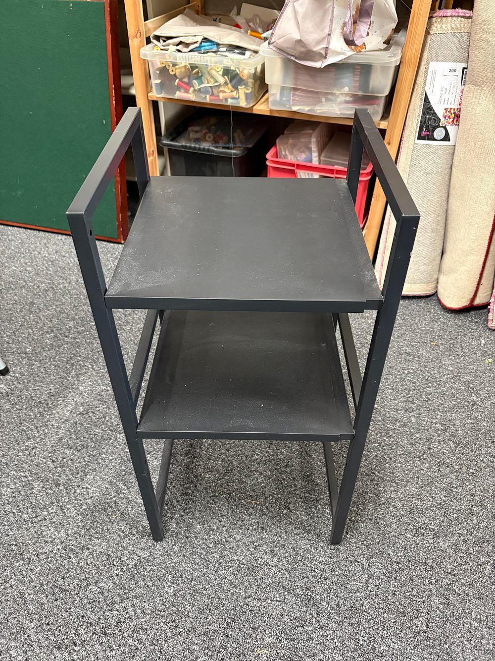 Lot 207: Extendable Metal Two Tier Table / Shelf