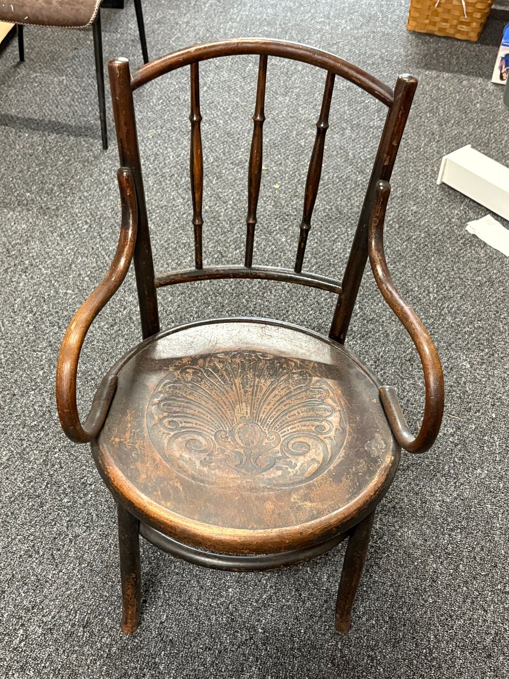 Lot 222: Antique Bentwood Chair