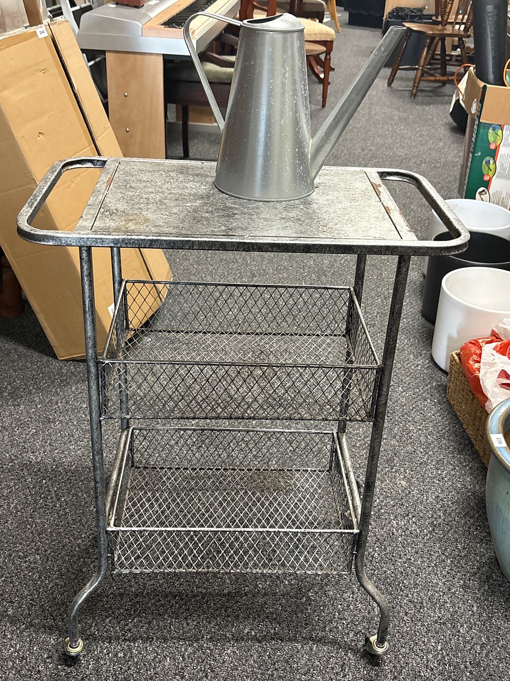 Lot 241: Metal Potting Shed Trolley