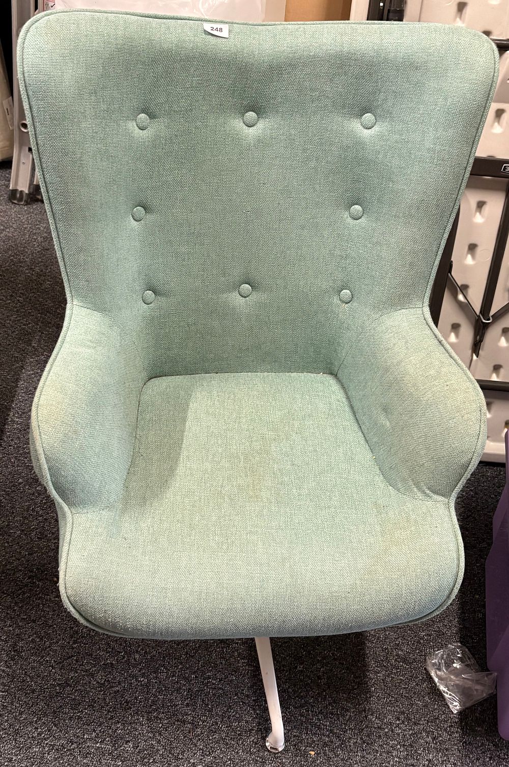 Lot 248: Green Range Swivel chair
