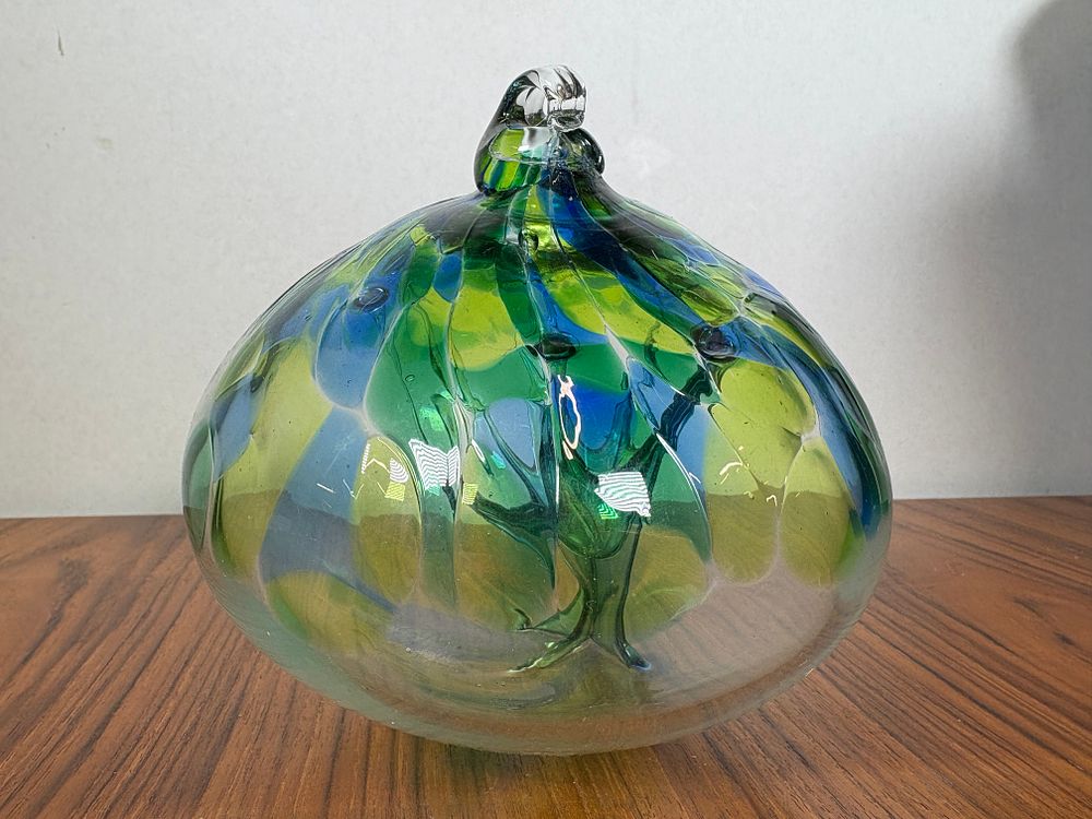 Lot 181: Large Glass Witch Ball also known as Tree of Life Balls.