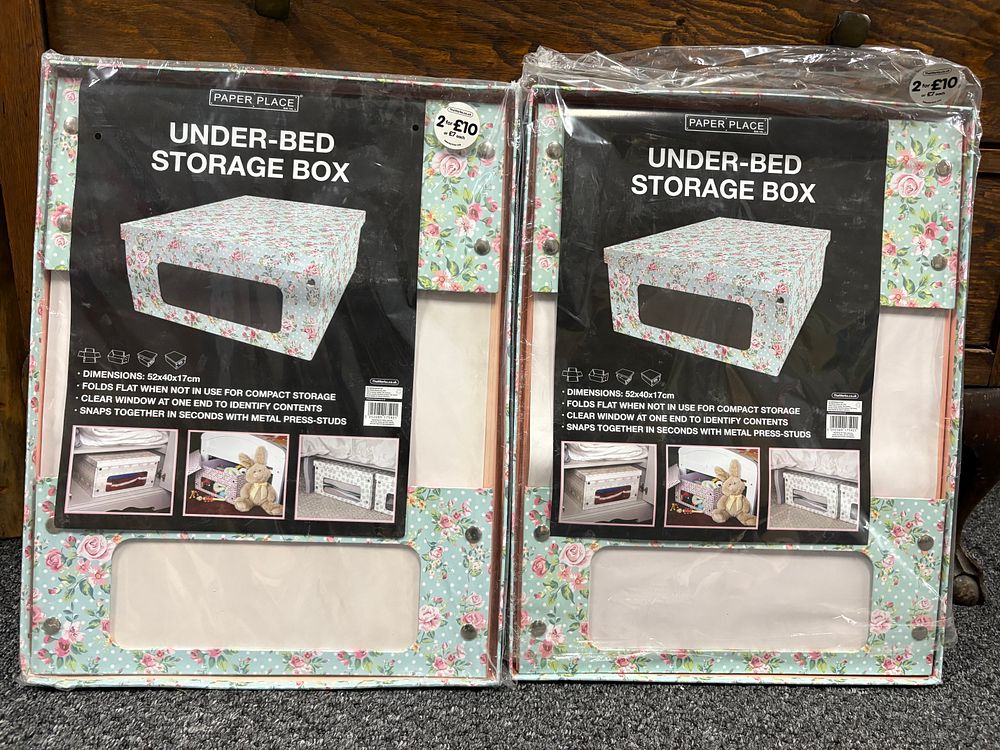Lot 200: Pair of New Sealed Under bed storage boxes