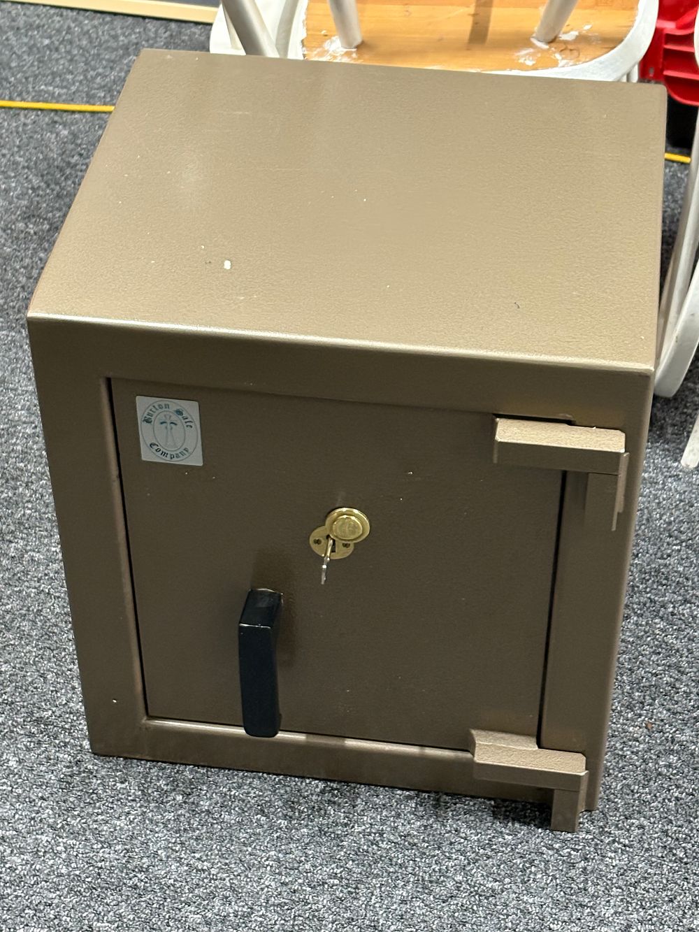 Lot 99: Very Heavy Modern Safe. With Key